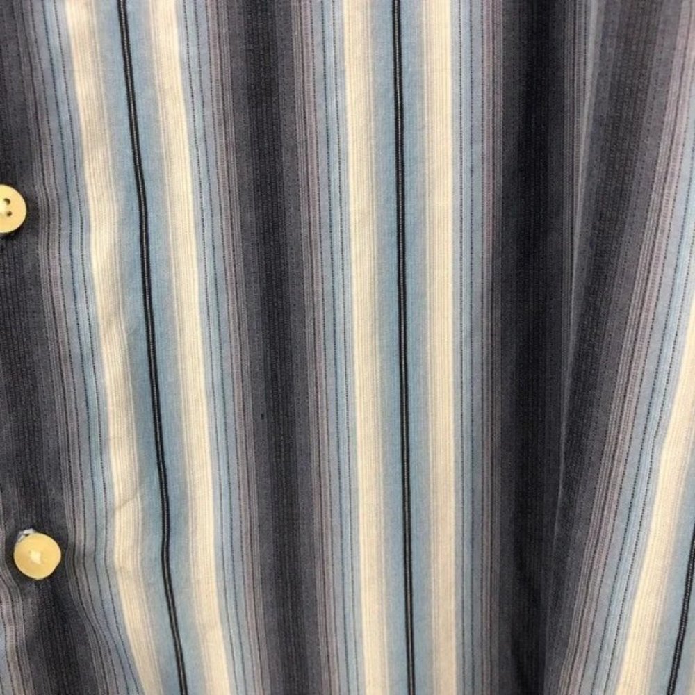 SOLD! Tommy Bahama Tencel Lyocell Striped Long Sleeve Button Down XL - Picture 7 of 9